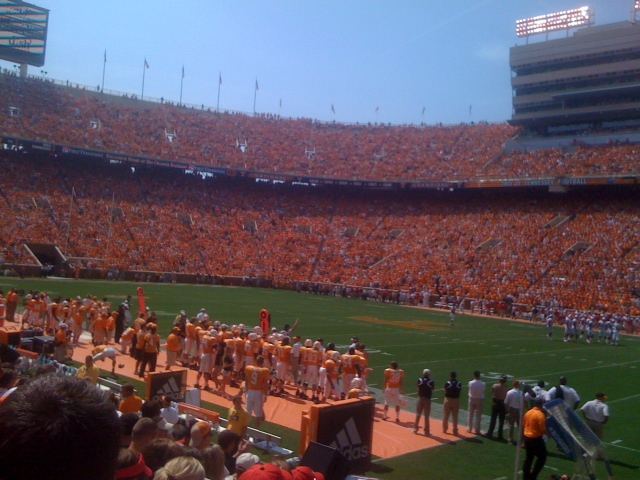 The Tennessee Volunteers hosting Western Kentucky at Neyland Stadium in 2009